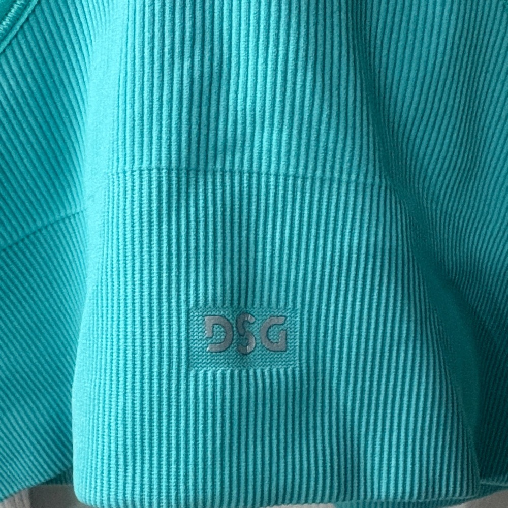 NWT DSG Teal Burst Seamless Ribbed Low Support Strappy Bra Women’s XL - Picture 3 of 5